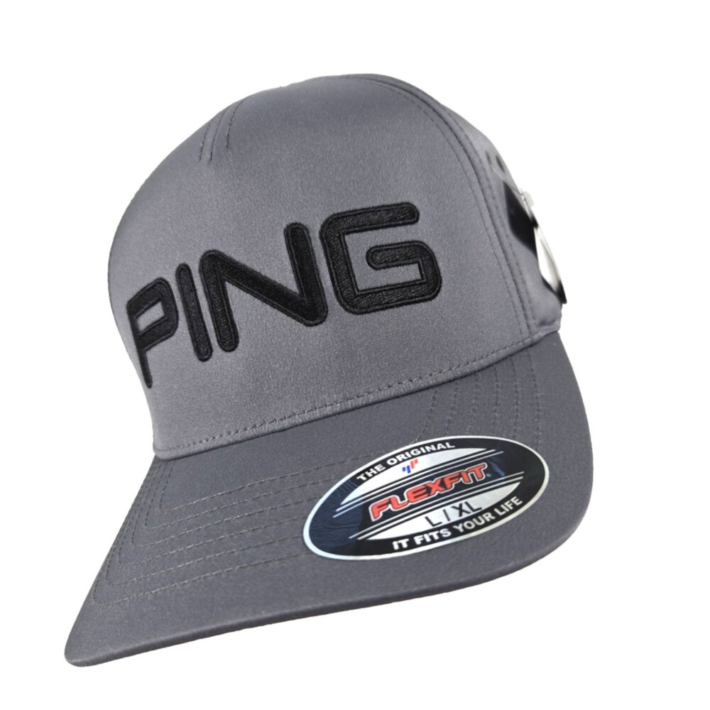 Ping Golf Performance Flexfit Delta SnapBack Hat Cap GREY Large New NWT